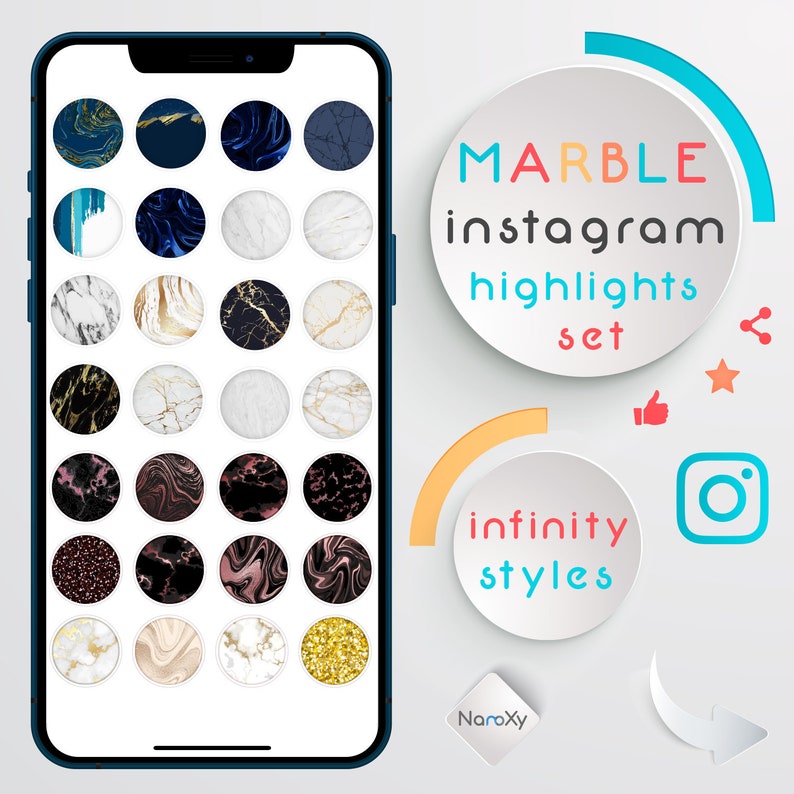 Marble Ig Highlight Covers