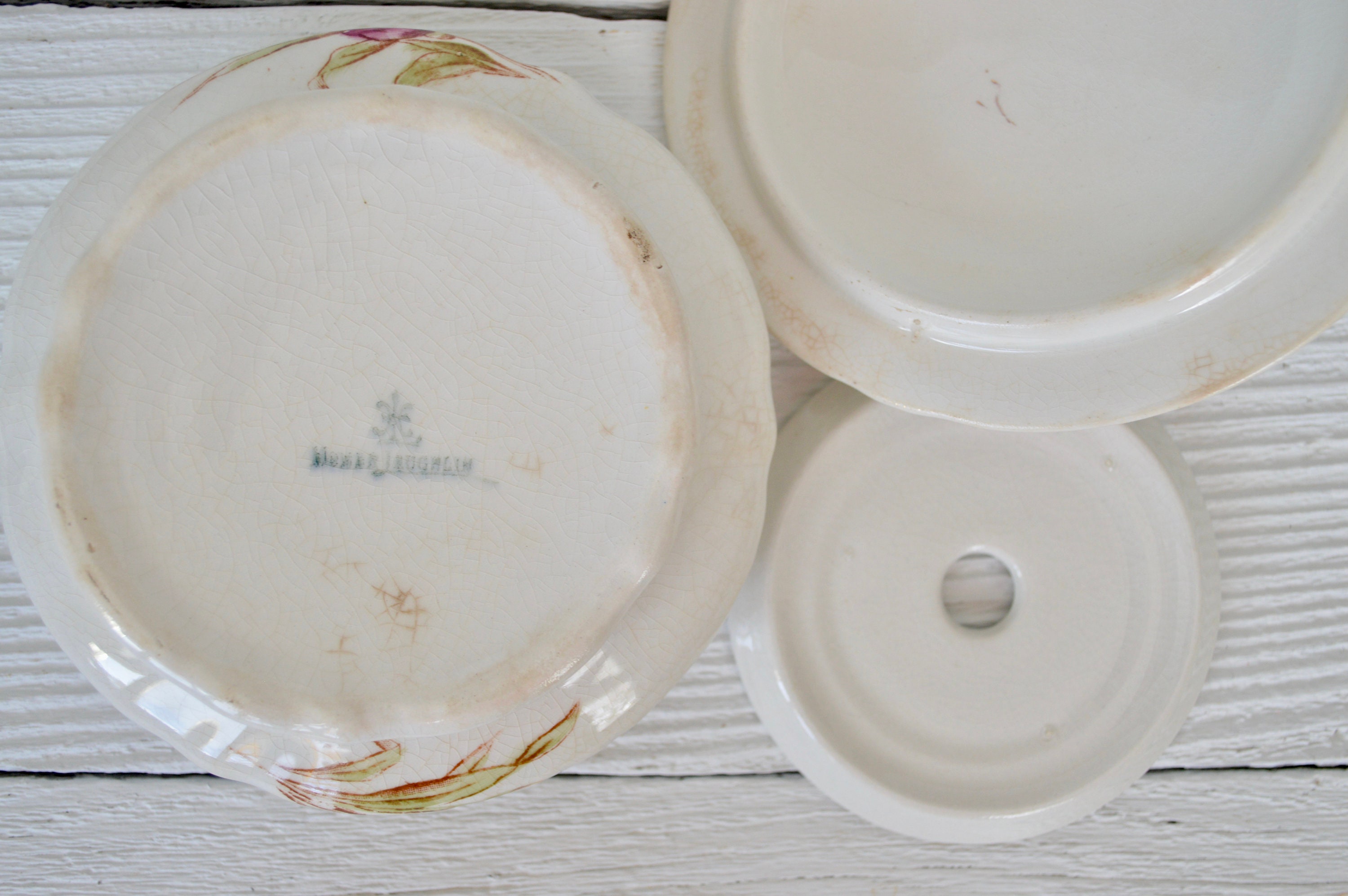 Antique Homer Laughlin Soap Dish With Cover And Insert Etsy