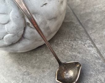 Louche à crème antique en argent sterling Galt & Bro : bord perlé, reproduction Washington