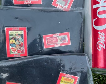 Set of 6,  Coca-Cola Lapel Pins.  Enameled, Metal pins from 1998 Coke Collection.