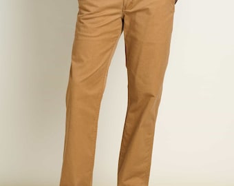 Pantalon chino en coton bio Toad & Co. : délavage vintage tabac (38 x 32)