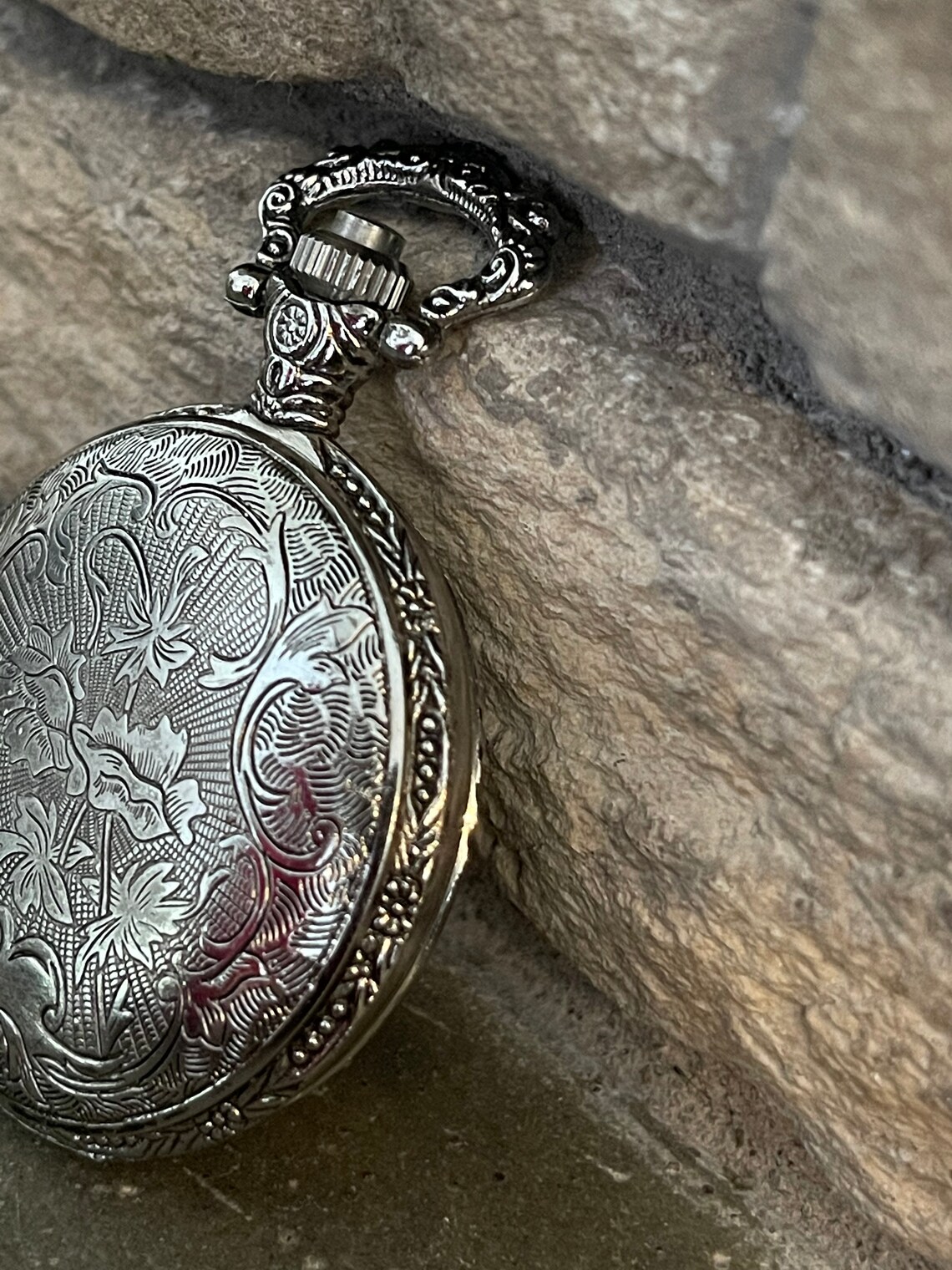 Pocket Watch Geneva Quartz with Japan Movement. Beautiful Etsy