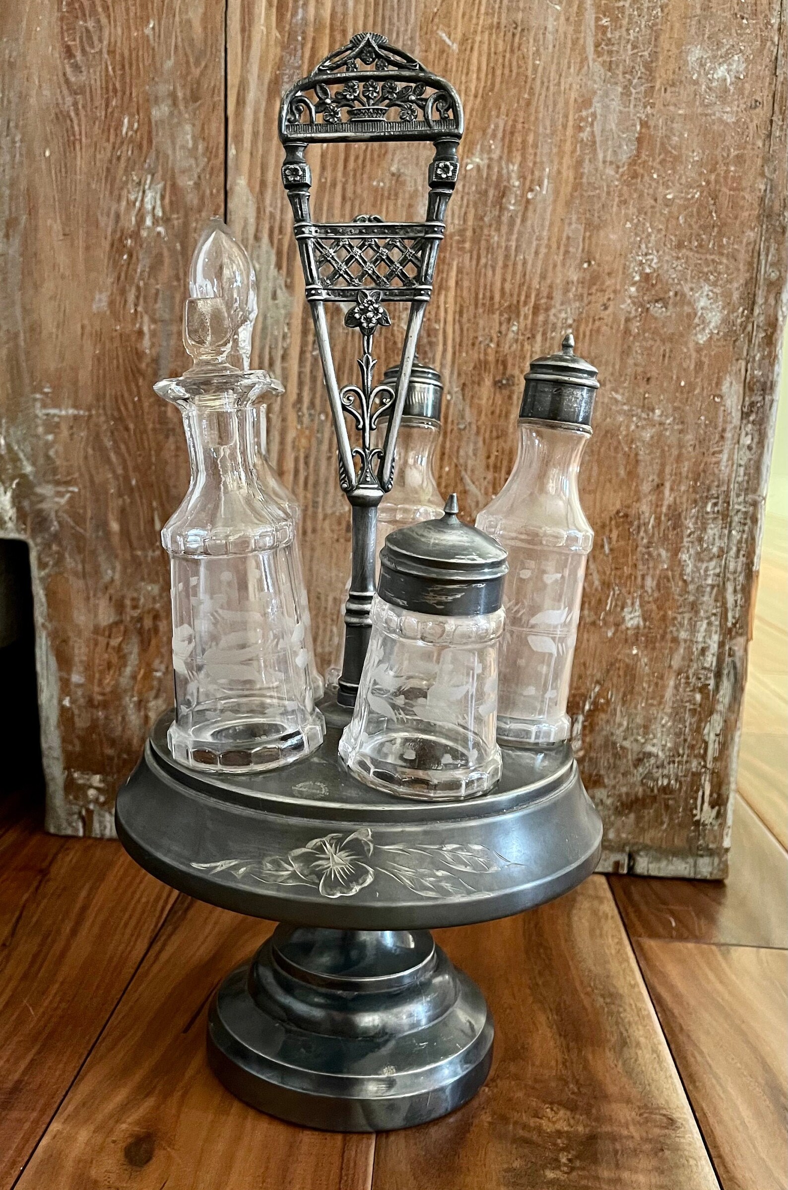 Antique Royal Castor Cruet Set by Royal Mfg. Co. Warranted Etsy