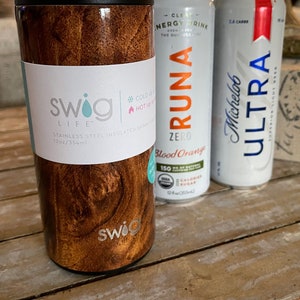  Swig Slim Can Cooler, Insulated Skinny Can Holder, Stainless  Steel Can Cooler for Tall Skinny Cans, Skinny Can Cooler Compatible with  White Claw, Truly, High Noon, Michelob Ultra (A Party Animal)