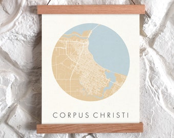 Corpus Christi | Map Print | Minimal Art Print | Poster