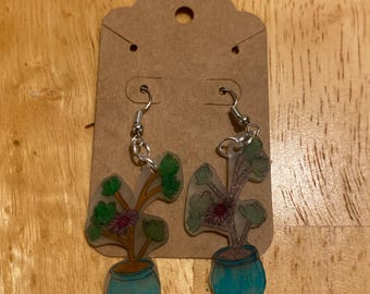 Hwaboon Shrinky Dink Earrings | Maybe Happy Ending Inspired Earrings | Broadway Musical Earrings