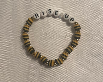 Hamilton Musical Rise Up Beaded Bracelet • Beaded Letter Bracelet • Musical Theatre Gift