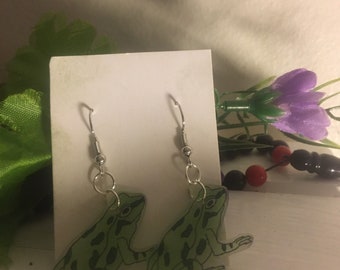 Frog Shrinky Dink Earrings