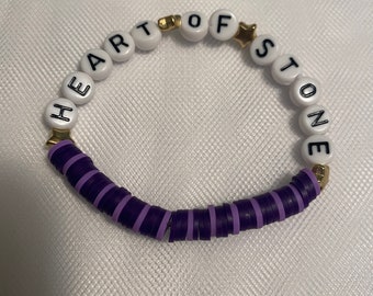 Six the Musical Heart of Stone Clay Bead Bracelet