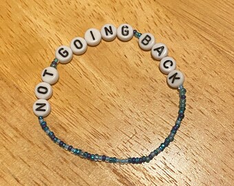 Not Going Back Beaded Bracelet | Kamala Harris Campaign Bracelet | Election Day | Vote 2024