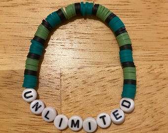 Wicked Unlimited Clay Bead Bracelet | Broadway Musical Inspired Bracelet | Green & Black Green Beaded Bracelet