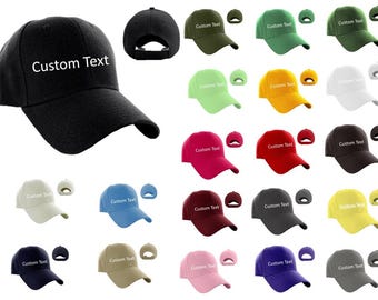 Plain or Custom Blank Baseball Quality Cap 6 Panels Acrylic OSFM Hook and Loop