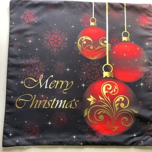 Holiday Christmas Bells Pillow Covers, Decorative Home Christmas Pillow Covers, Designer Throw Pillow Covers, Christmas Cushion Covers 18x18