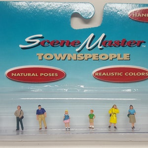 Walthers life-like 4331610 1/87 HO scale model railroad trains layout scenemaster eight (8) hand-painted townpeople figures