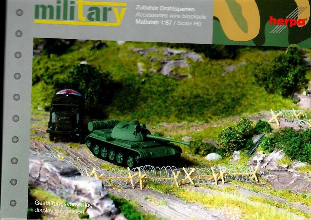Herpa Military 746014 1/87 HO Scale Barbed Wire Fencing 15 Crush