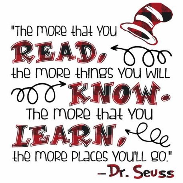 Dr. Seuss Transfer, The More That You Read, Dr. Seuss Heat Transfer, Dr. Seuss Transfer for Shirt, The More That You Read, Dr. Seuss Print