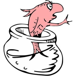 Dr. Seuss Transfer, Fish in a Bowl Transfer, Dr. Seuss Heat Transfer, Dr. Seuss Transfer for Shirt, Cute Dr. Seuss, Dr. Seuss Fish in a Bowl