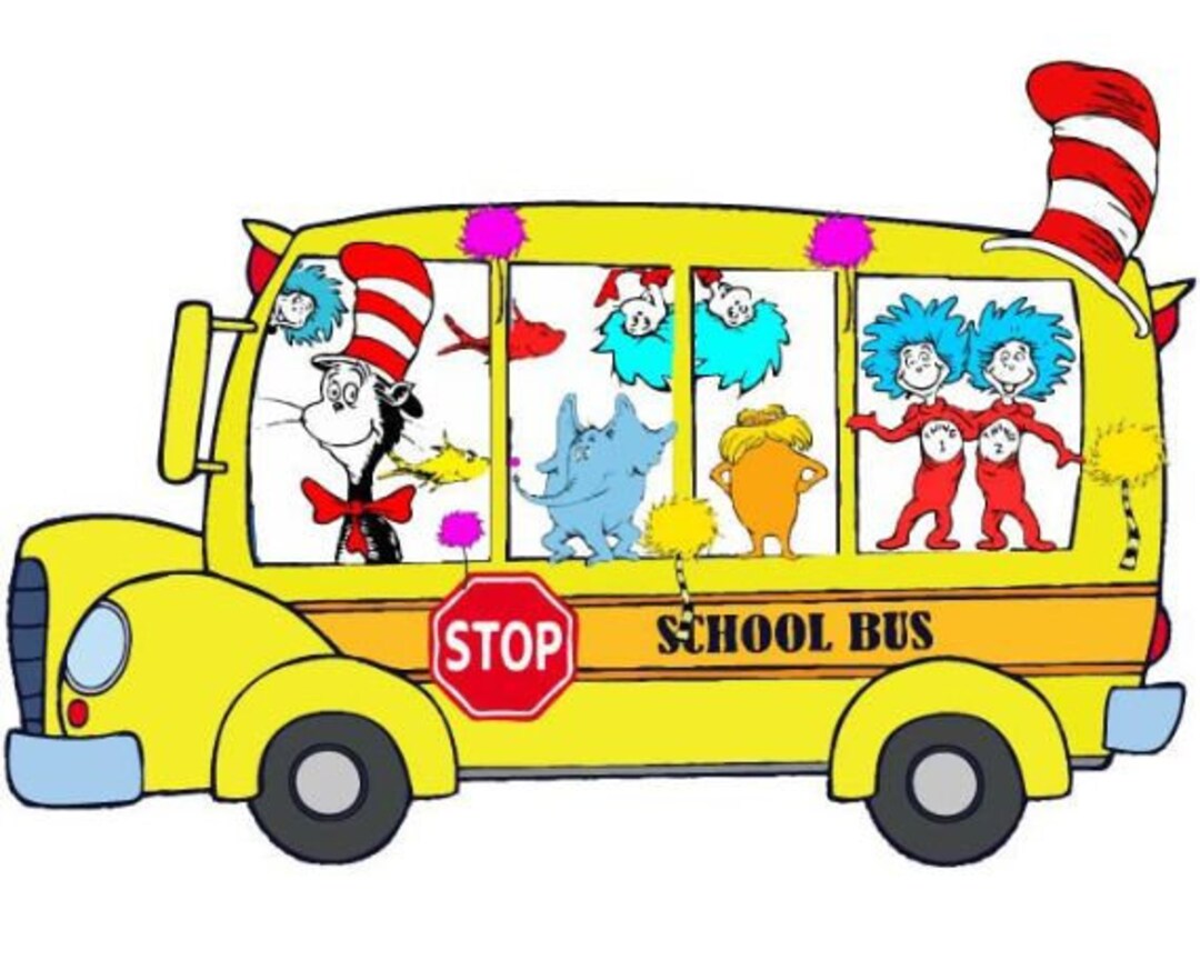 Dr. Seuss Transfer, Dr. Seuss School Bus Transfer, Dr. Seuss Heat ...