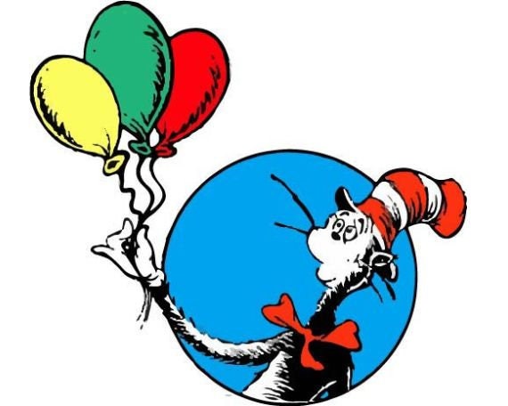 Dr. Seuss Transfer, Dr. Seuss With Balloons, Dr. Seuss Heat Transfer ...