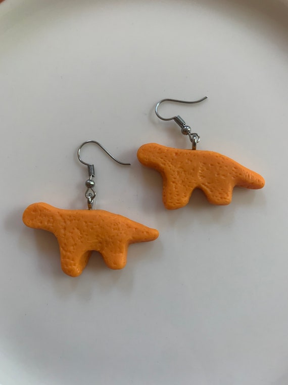 dino nugget earrings