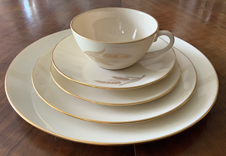 Lenox China Wheat place setting 5 pieces Etsy