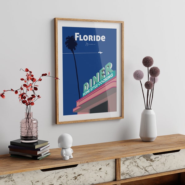 Affiche A4 : Floride - Miami