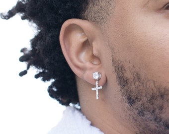 Stud hoop and dangle deals