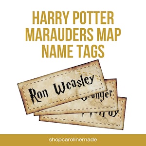 Harry Potter Marauders Map Klassenzimmer Schreibtisch Namensschilder