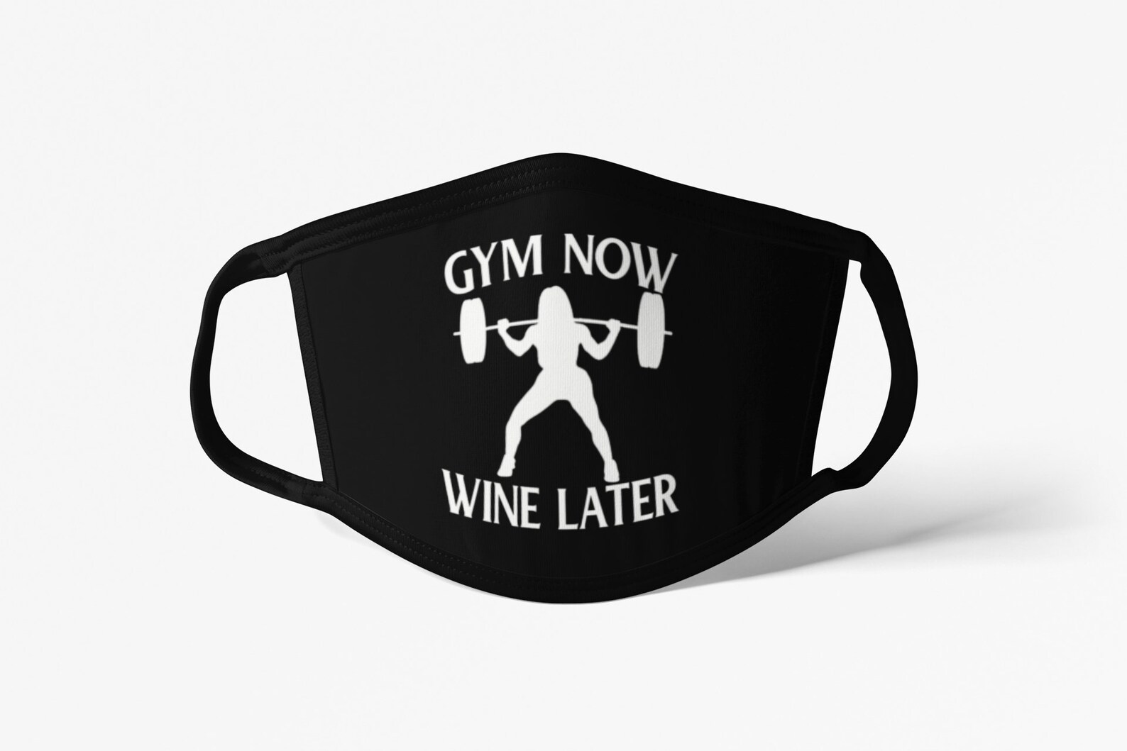 Gym Now Wine Later Face Mask Gym Mask Workout Mask Cotton Etsy