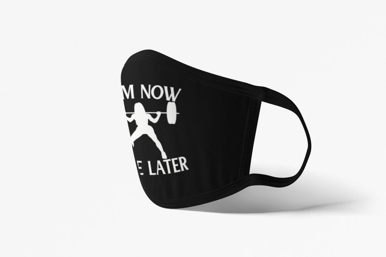 Gym Now Wine Later Face Mask Gym Mask Workout Mask Cotton Etsy