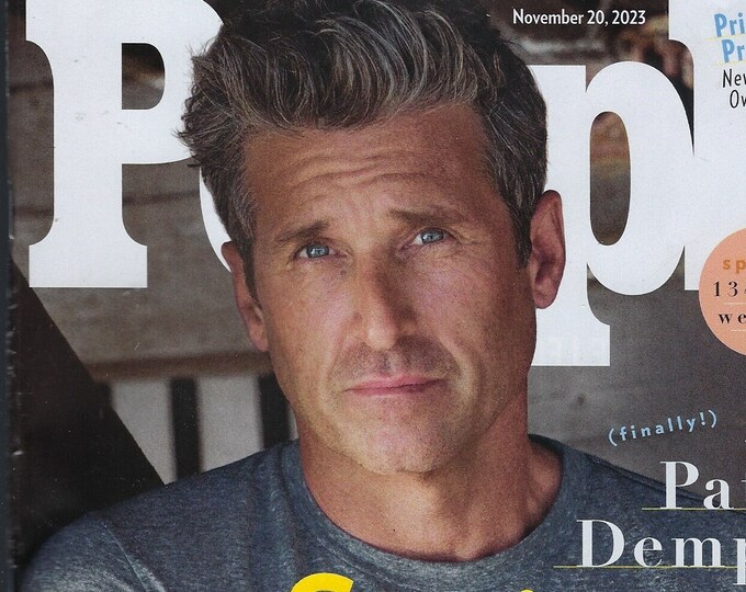 People Magazine SEXIEST MAN ALIVE Patrick Dempsey November 20th 2023 Etsy