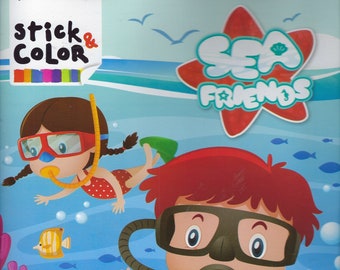 Panini Stick & Color Sea Friends (Über 30 Aufkleber zum Ausfüllen der Räume) 2024