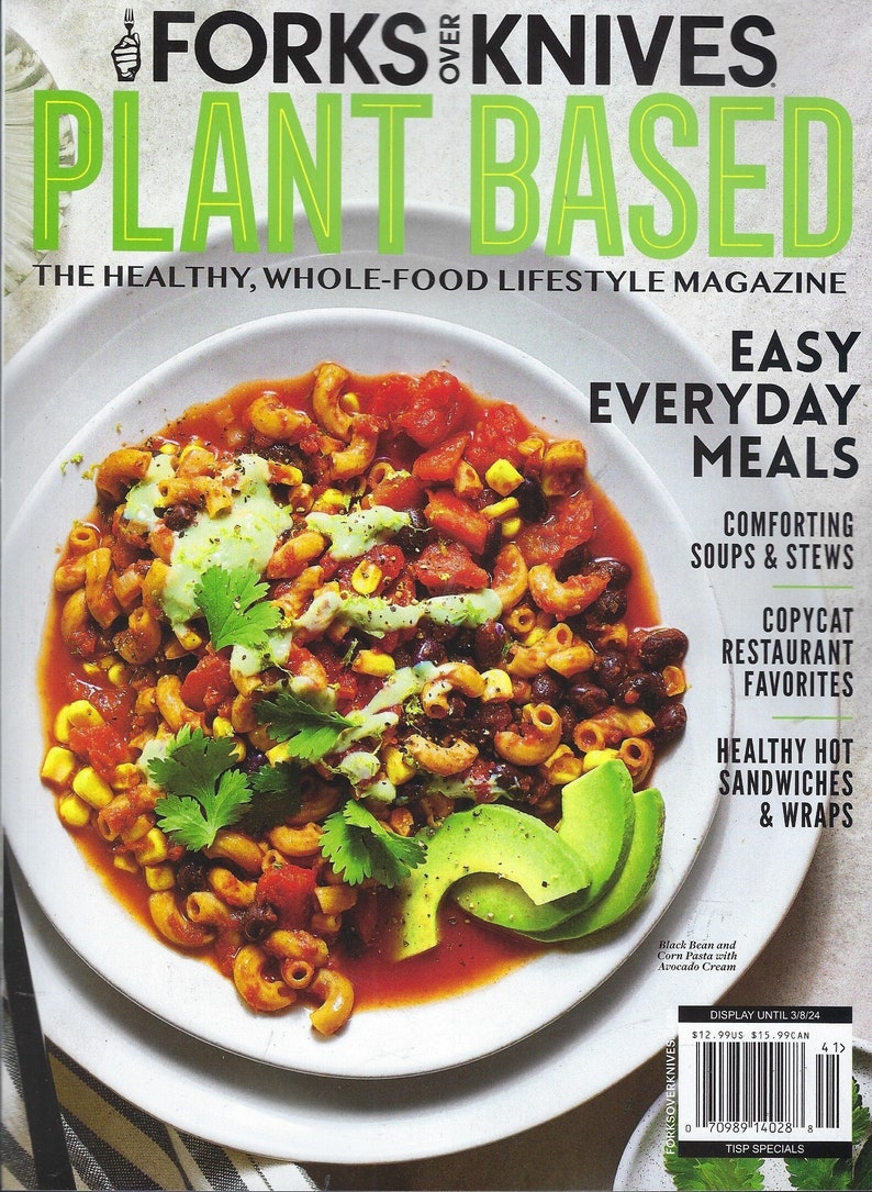 Forks Over Knives Magazine Plantbased Easy Meals 2024 Etsy