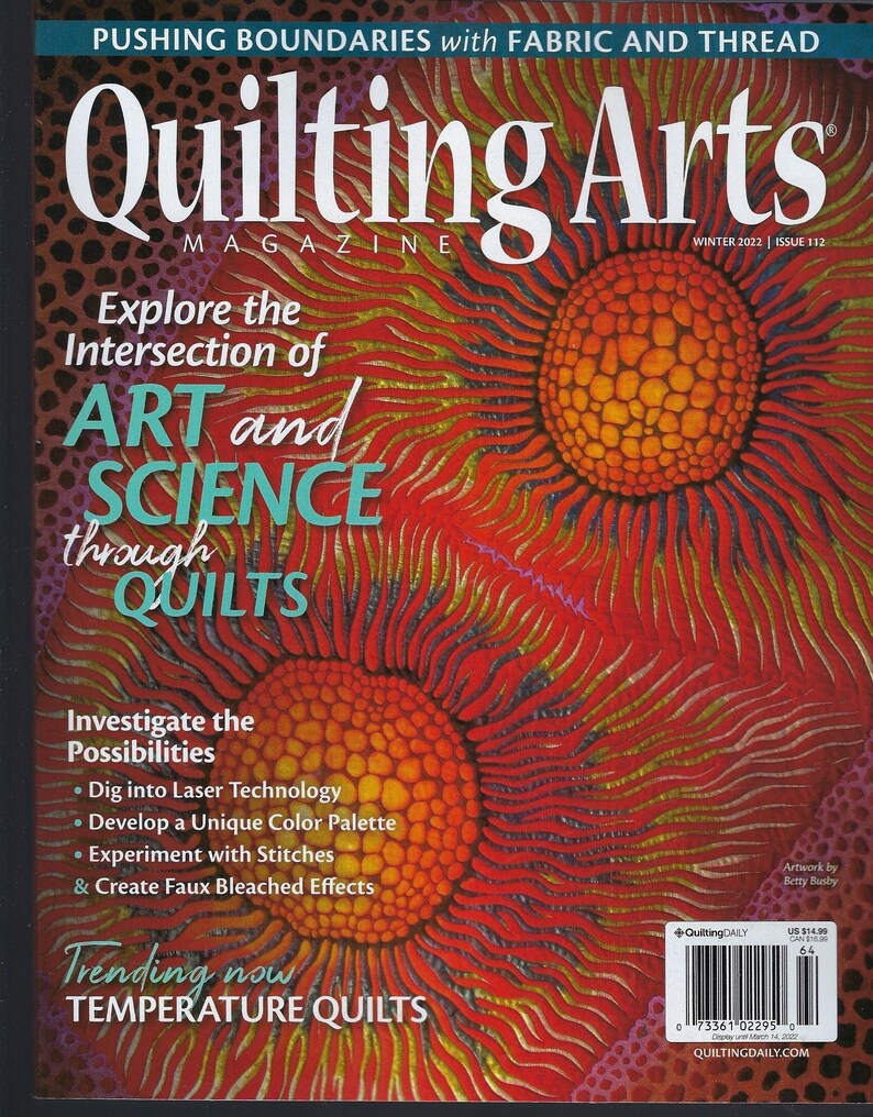 Quilting Arts Magazine Winter 2022 Issue 112 Etsy