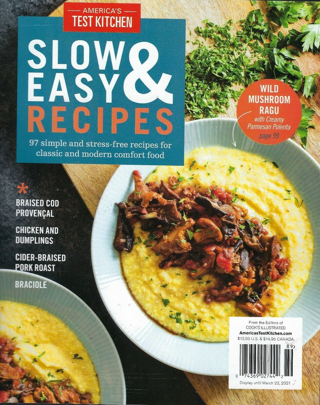America's Test Kitchen Slow & Easy Recipes 2021 - Etsy