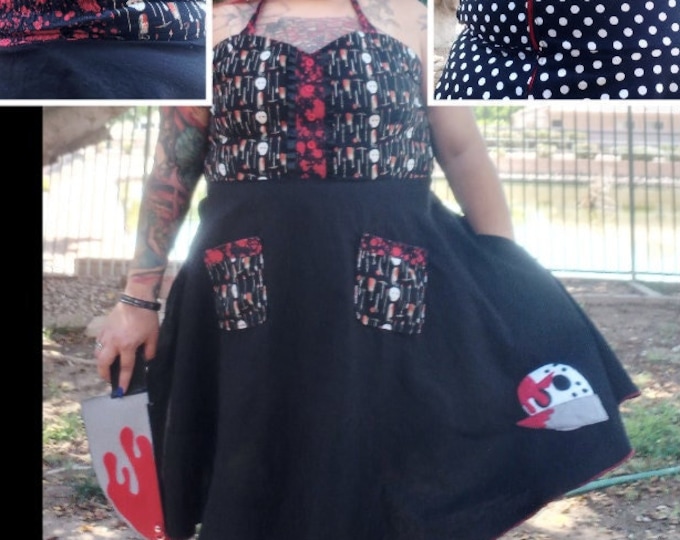 Featured listing image: PRE-ORDER "Horror Dress" / Dress/ Womens Dress/ Pin Up dress/ rockabilly dress/ horror