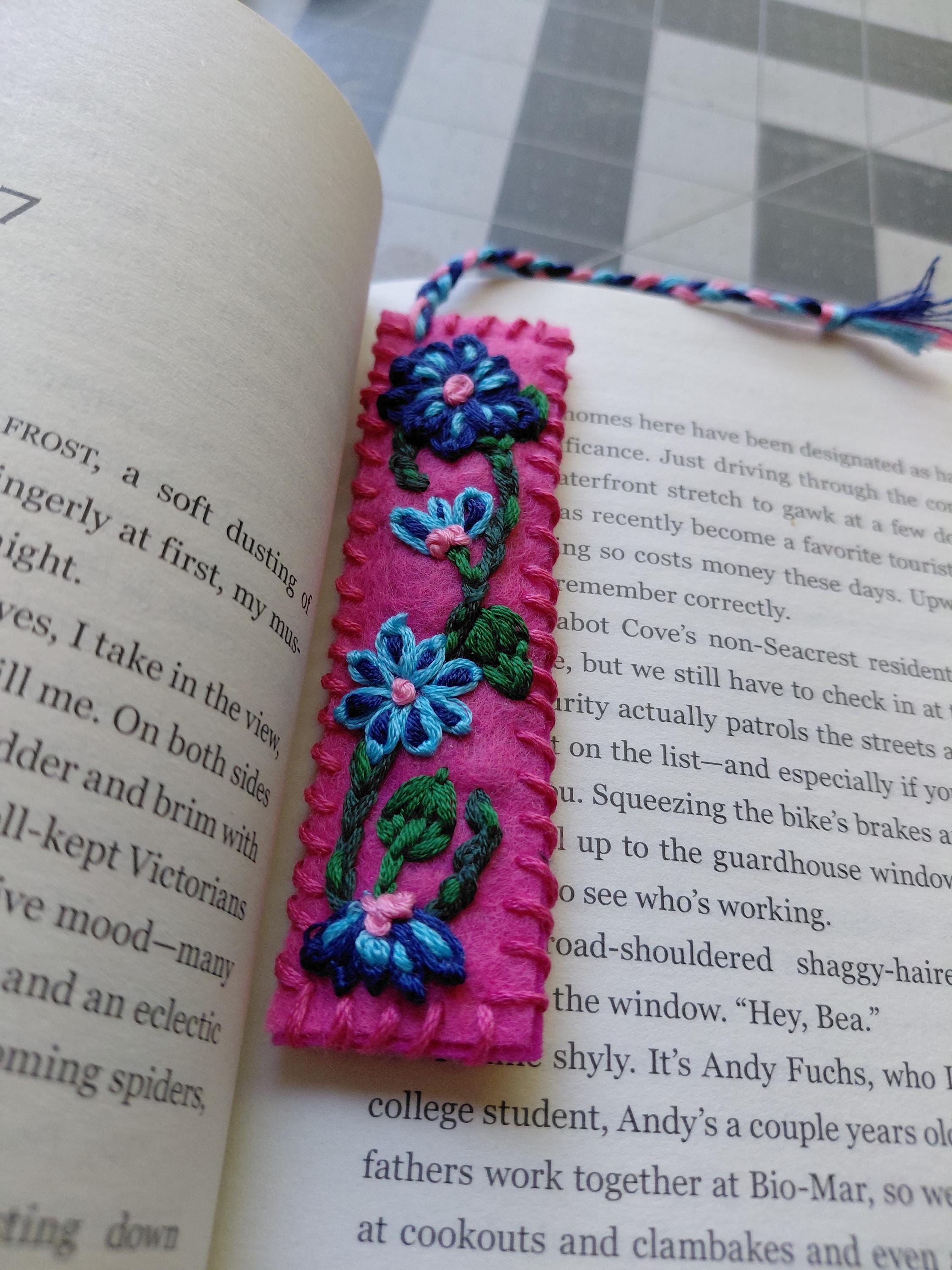 Hand Embroidery Bookmark/ Bookmark/ Hand Embroidery/ Floral - Etsy