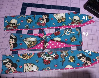 Sailor girl headband / tie on headband/ headband