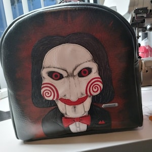 Horror backpack/ backpack/ hand painted bag/ handpainted