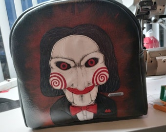 Horror backpack/ backpack/ hand painted bag/ handpainted