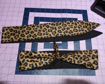 Leopard headband/ tie on headband/ headband