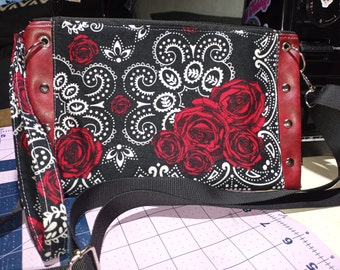 Rose wristlet & crossbody /rose crossbody / crossbody