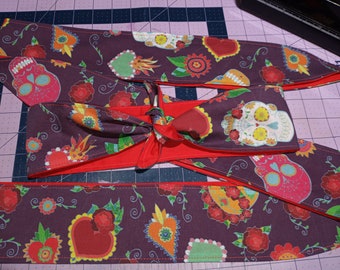 Sugar skull headband / headband / tie on headband