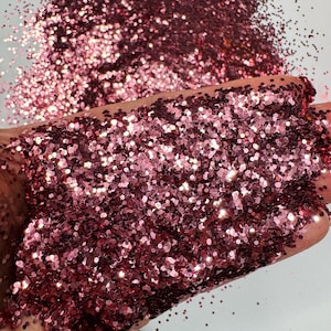 Pink Rose Glitter| Zoe |glitter | extra fine glitter| Glitter Epoxy Safe | tumbler supplies | craft supplies| solvent resistant