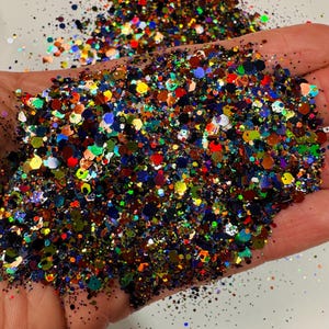 Rainbow glitter | Circus | colorful metallic glitters l Chunky glitter | Glitter Epoxy Safe | tumbler supplies | craft supplies