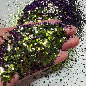 Green purple glitter | Mal| color shift glitters l Chunky glitter | Glitter Epoxy Safe | tumbler supplies | craft supplies