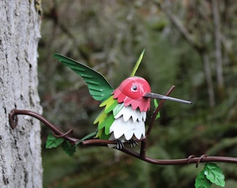 Anna's Hummingbird on Branch - Garden Home Décor- Wild Bird Art - Gift for Mom - Garden Gift
