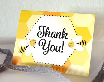 Bee Baby Shower/Birthday Thank You