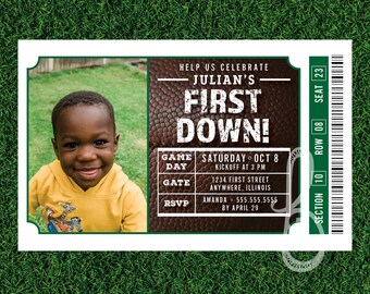 Football Ticket Birthday Invitation