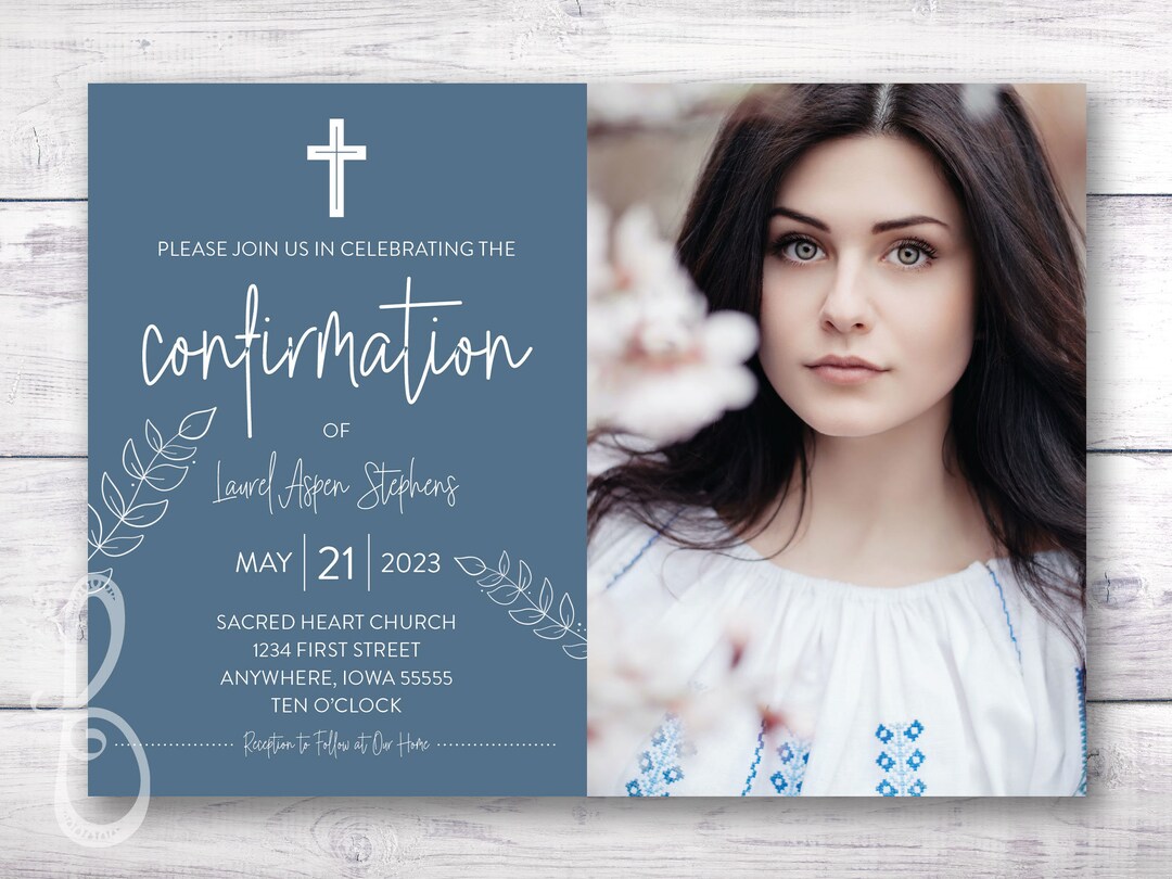 Confirmation Invitation Etsy